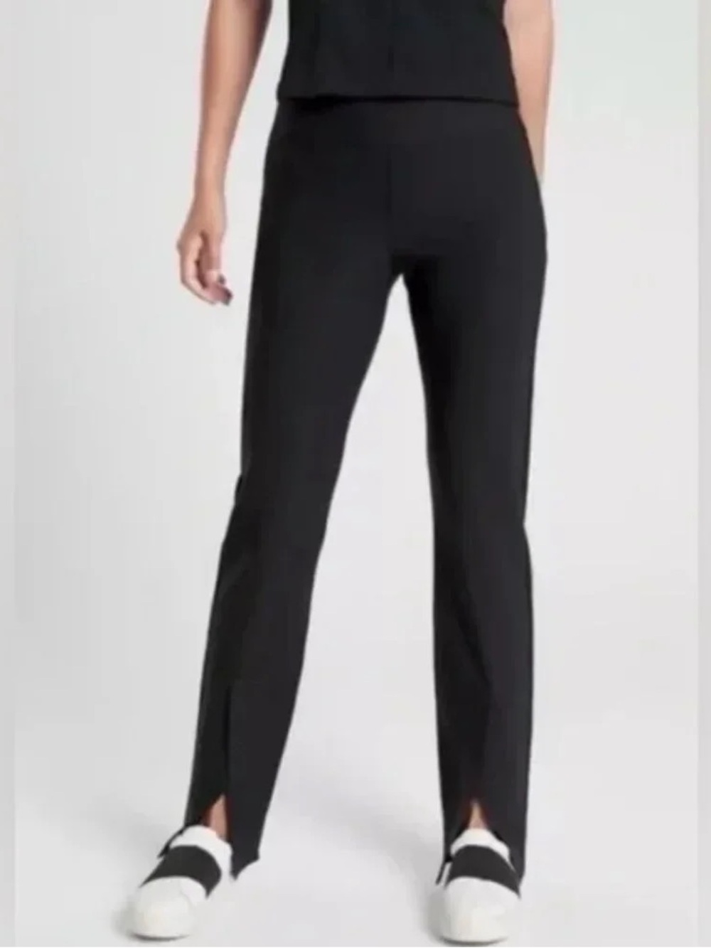 Athleta Women's Size‎ 16 Black Interstellar Tight Split Hem Stretch UPF50+ Pants